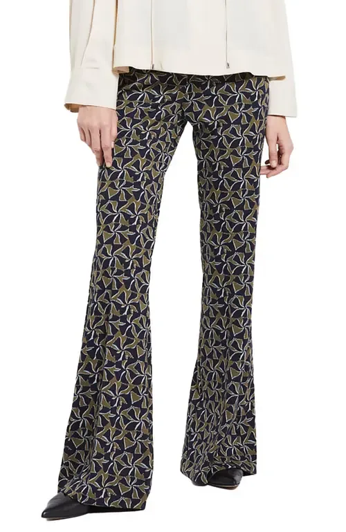 Printed Flare Trousers by ottod'Ame