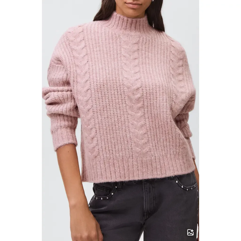 Cable Mock Neck Sweater by MANGO TEEN