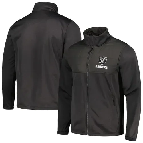 Dunbrooke Heather Black Las Vegas Raiders Explorer Tech Full-Zip Jacket by DUNBROOKE