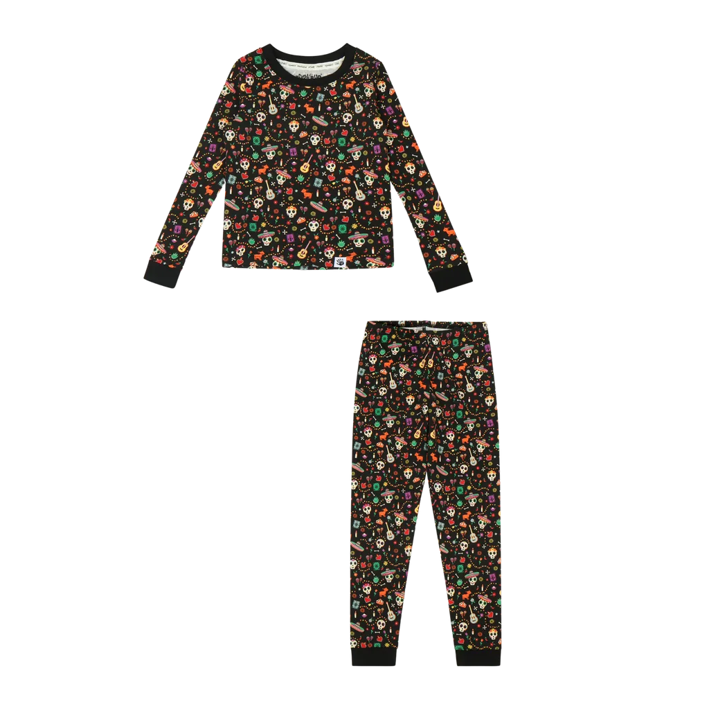 Día De Los Muertos 2-Piece Set - Calaveras & Icons Print by Mixed Up Clothing