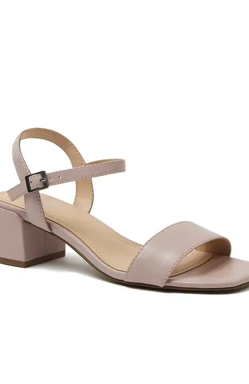 Essential Leather Block Heel Sandals by Lands' End