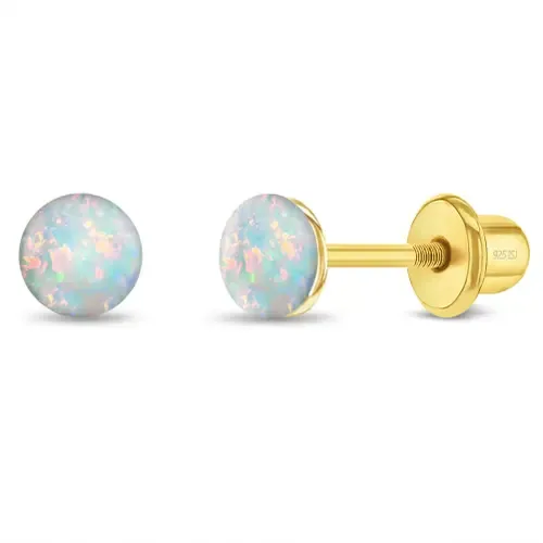 Button Plated Earrings by In Season Jewelry