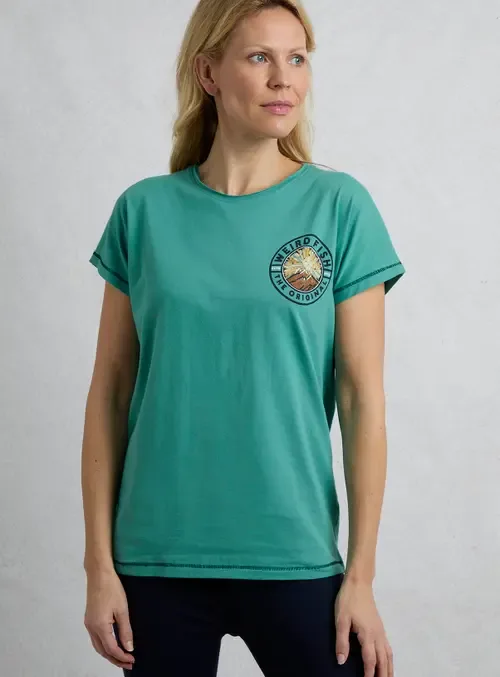 Sunset Summit Back Print Graphic T-Shirt by Weird Fish