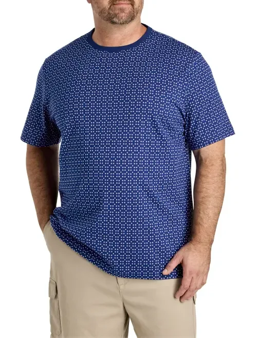 Moisture-Wicking Petal Printed T-Shirt by Harbor Bay by DXL
