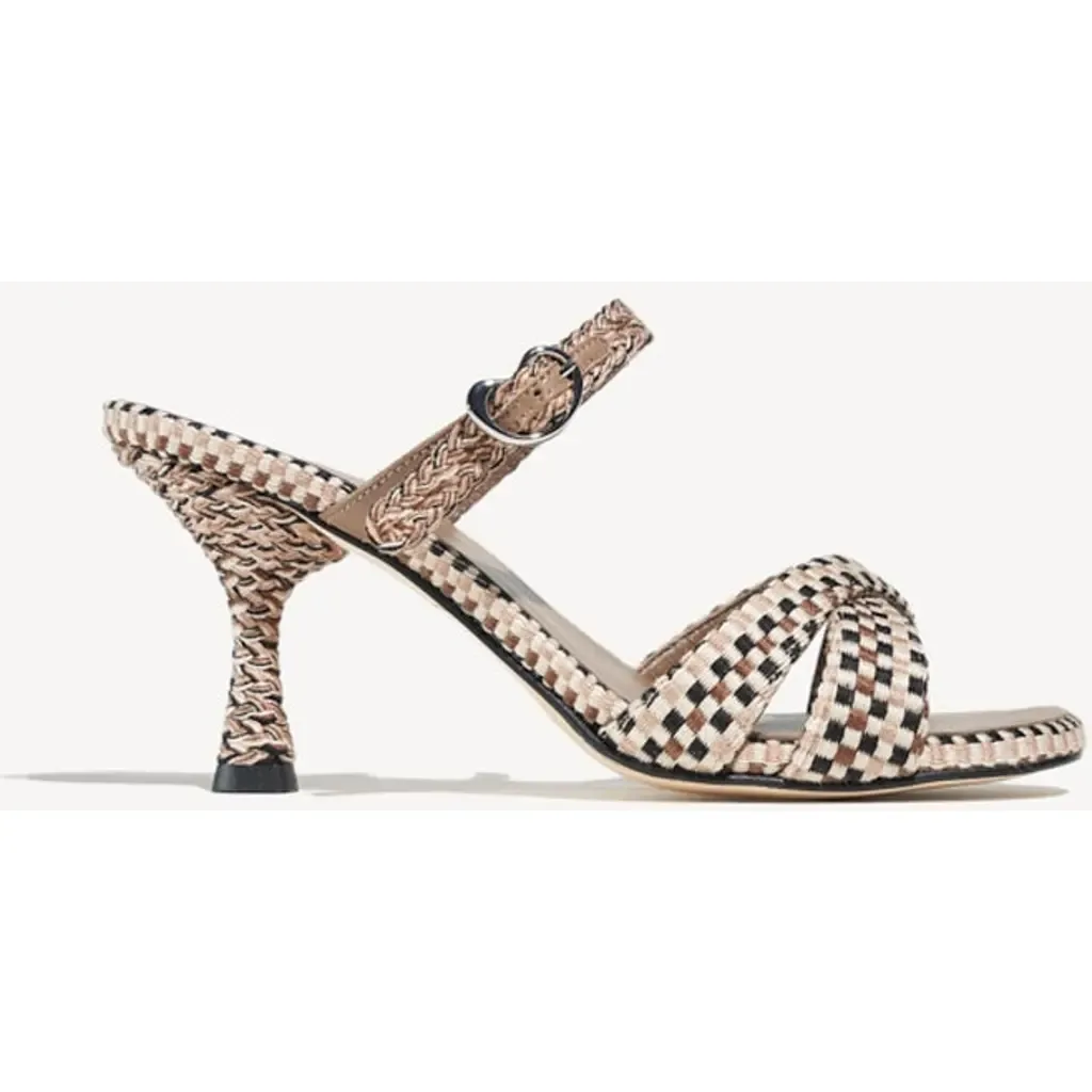 Irene Handwoven Sculptural Heel Mule Sandal by Amambaih