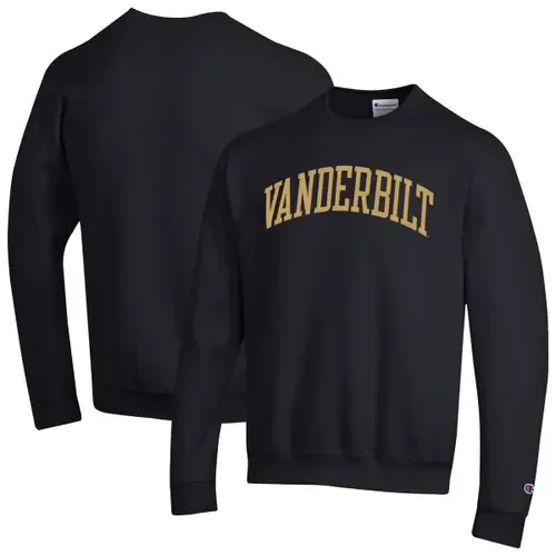 Champion Black Vanderbilt Commodores Basic Arch Fleece Pullover Sweatshirt