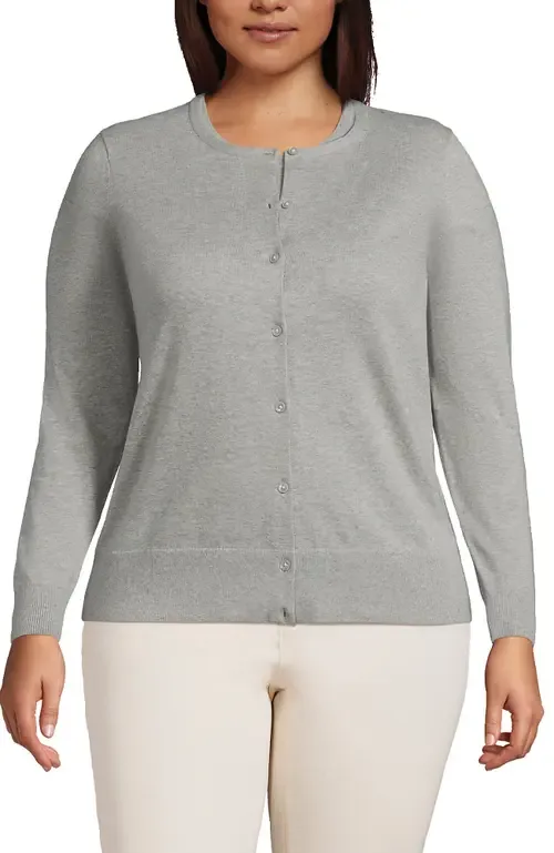 Fine Gauge Cotton Cardigan Sweater by Lands' End