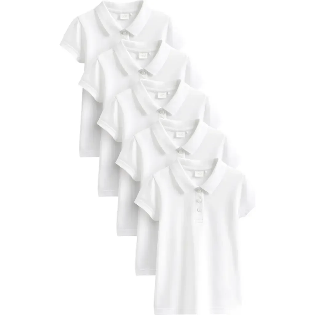 5-Pack Uniform Short Sleeve Piqué Polos by NEXT