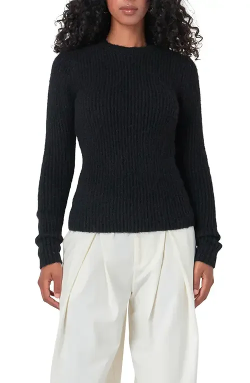 Rib Crewneck Sweater