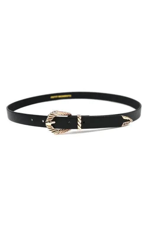 Slim Modern Rodeo Faux Leather Belt by Petit Moments