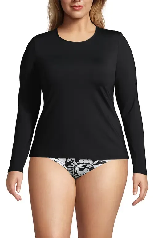 Long Sleeve Relaxed UPF 50 Rash Guard by Lands' End