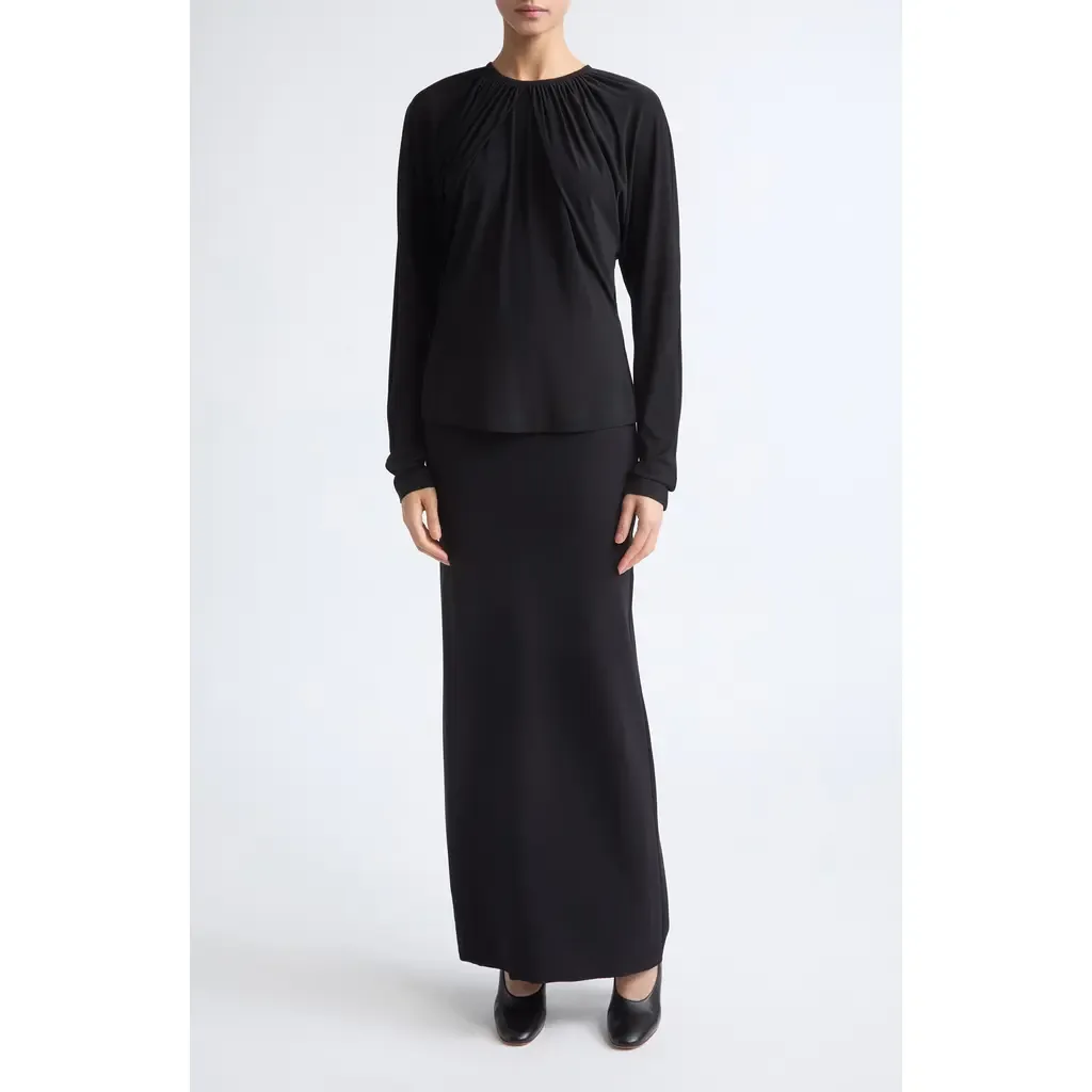 Vion Long Sleeve Draped Top by ASHLYN