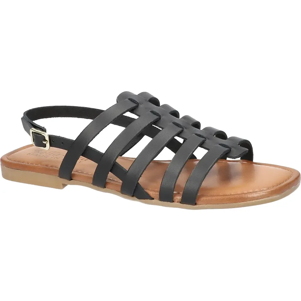 Uma-Italy Cage Sandal in Leather by Bella Vita