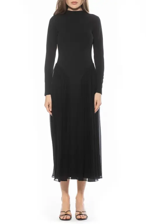 Odette Mockneck Midi Dress by Alexia Admor