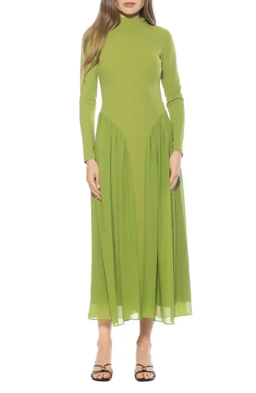 Odette Mockneck Midi Dress