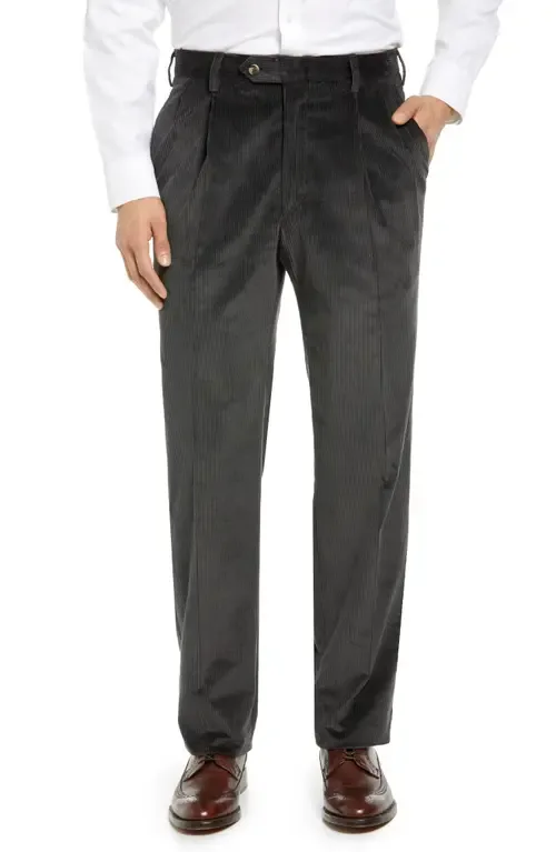 Italian 8-Wale Luxury Corduroy Pleated Trousers