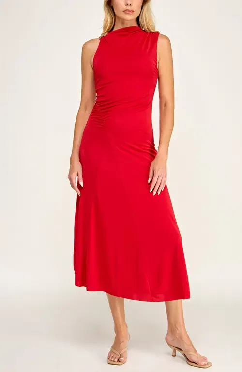 Asymmetrical Knit Midi Dress by Socialite