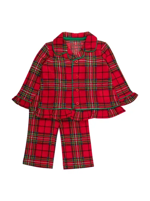 SoftSnooze Holiday Ruffle Flare Pajama Set by RuffleButts