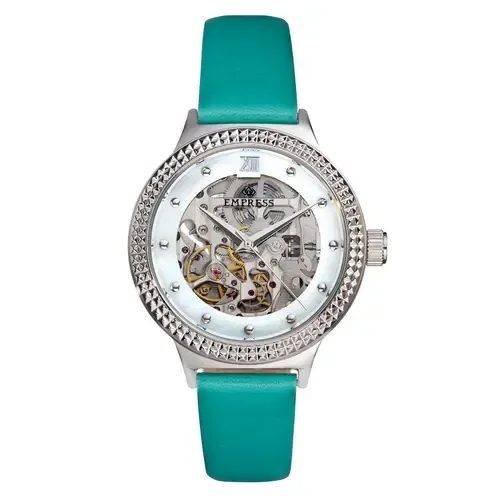 Alice Automatic Skeleton Leather-Band Watch by Empress