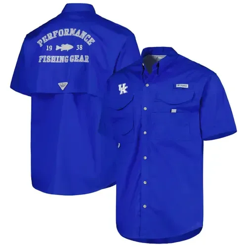 Columbia Royal Kentucky Wildcats Bonehead Button-Up Shirt by Columbia