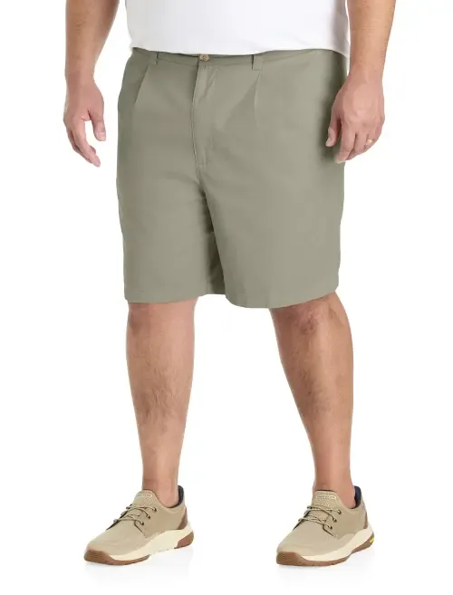 Waist-Relaxer Pleated Shorts by Harbor Bay by DXL