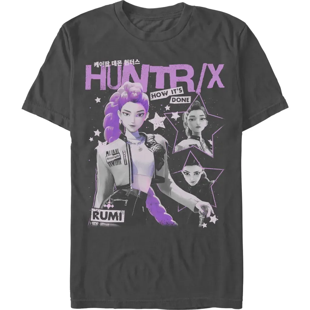 Pop Star Huntrix Rumi Short Sleeve Graphic T-Shirt by KPop Demon Hunters