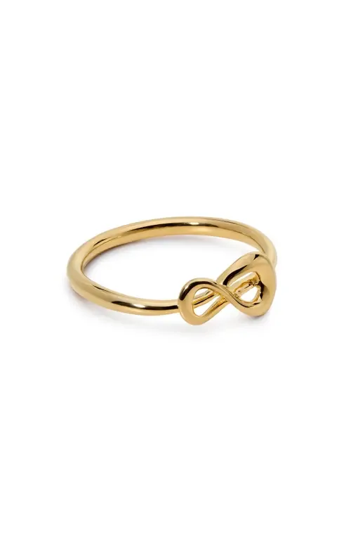 Infinity Ring in 18Ct Gold Vermeil by Monica Vinader