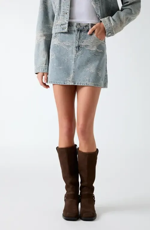 Faith Distressed Miniskirt by GUESS