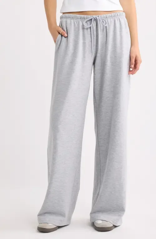 Narrow Waistband Baggy Wide Leg Sweatpants
