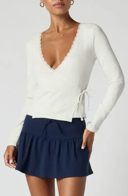 Stretch Jersey Wrap Top by Florence by Mills