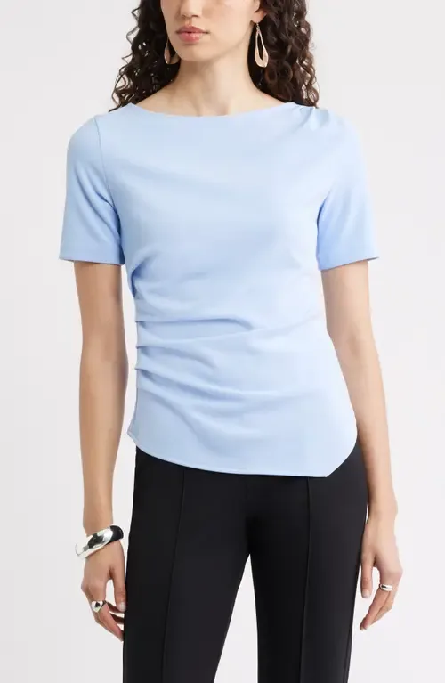 Asymmetric Gathered Tee by Nordstrom