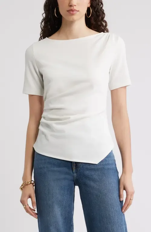 Asymmetric Gathered Tee
