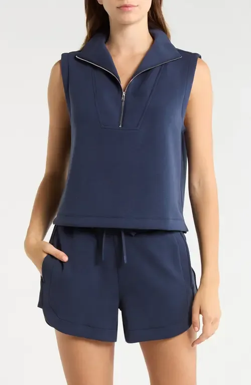 Dreamweave™ Sleeveless Half Zip Mock Neck Top by MPG