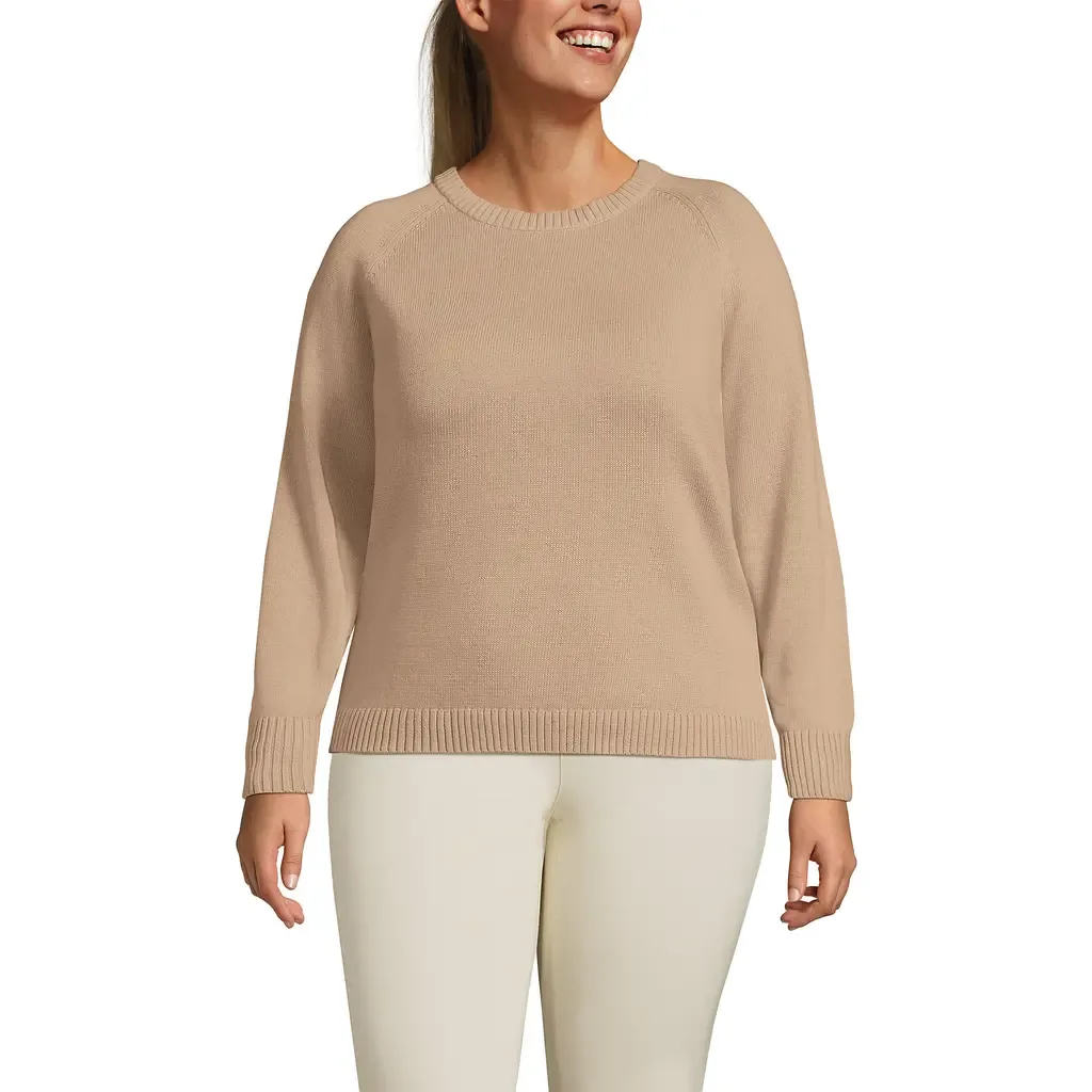 Drifter Raglan Crew Sweater by Lands' End