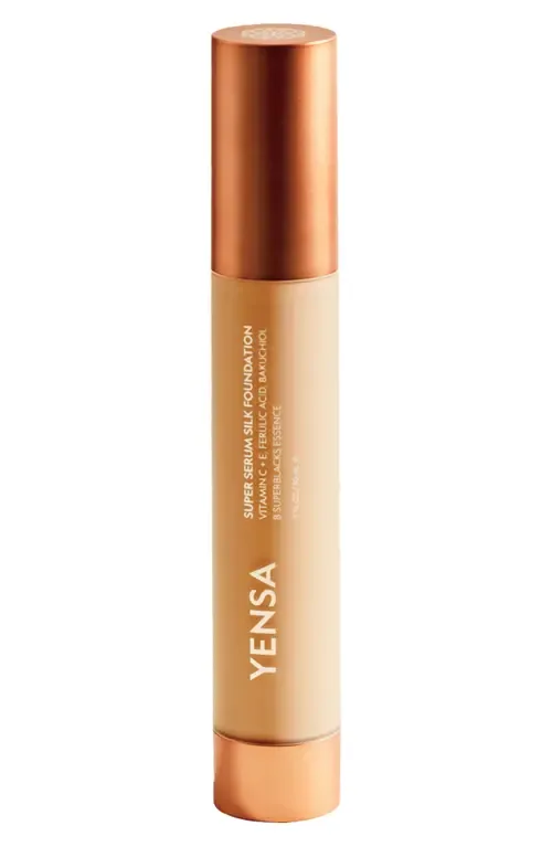 Super Serum Silk Natural Glow Hydrating Peptide Foundation for Radiant Skin in Medium Warm by YENSA