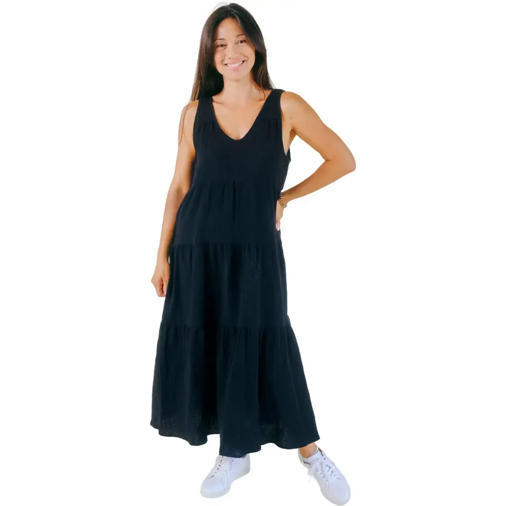 Teresa Tiered Tank Dress by POPLINEN