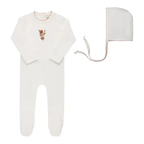 Playful Mouse Collection Footie + Bonnet by Ely's & Co.