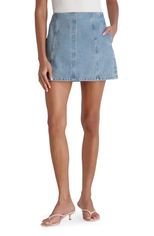 90s Seamed Denim Miniskirt by French Connection
