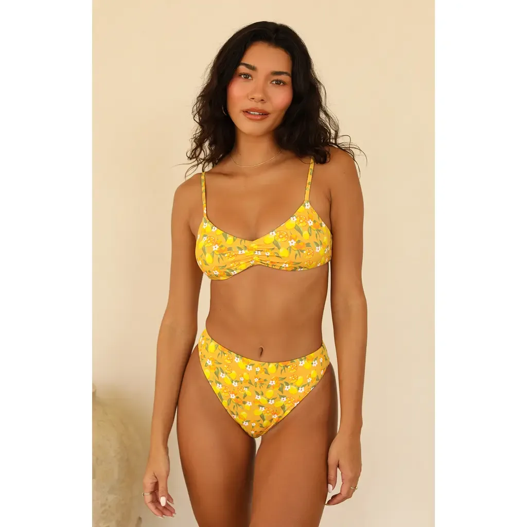 Seashore High Waist Cheeky Bikini Bottom by Dippin Daisys