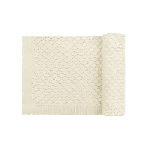 Looms Stitch Collection - Diamond Pointelle Knit Blanket by Ely's & Co.