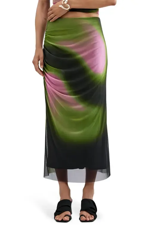 Tie Dye Mesh Pencil Skirt by Desigual