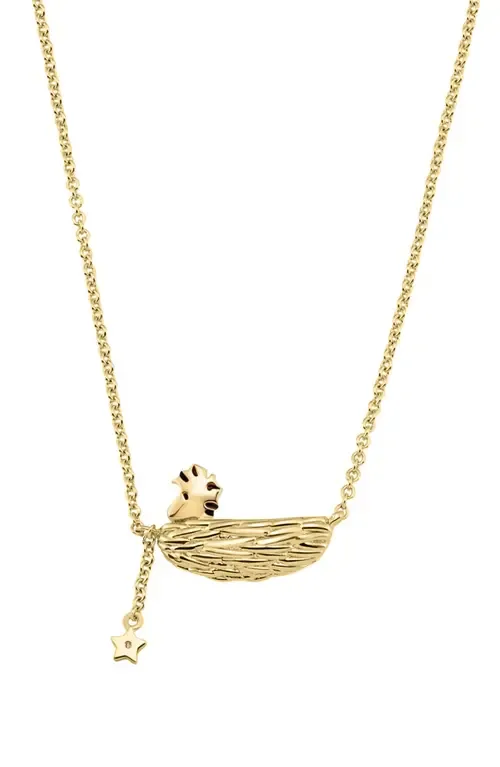 Crislu x Peanuts® Woodstock's Nest Pendant Necklace in 18Kt Yellow Gold by Crislu