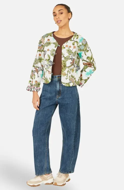 Print Reversible Cotton Jacket by Yumi