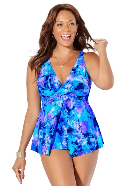 V Neck Twist Tankini Top by Swimsuits for All