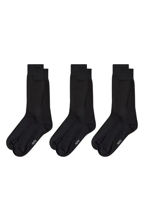 3-Pack Flat Knit Dress Socks by MeMoi