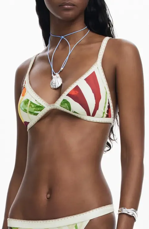 Crochet Trim Bikini Top by Desigual