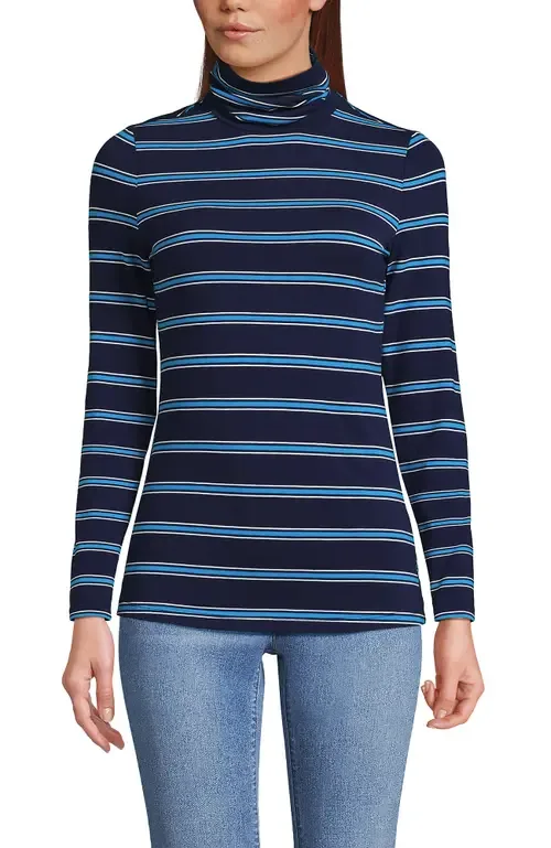 Lightweight Jersey Skimming Long Sleeve Turtleneck by Lands' End
