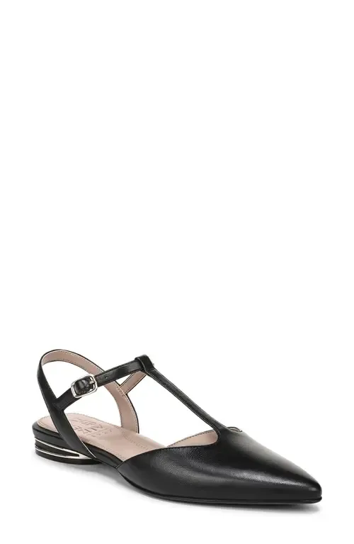 Harlie Flat in Black Leather by Naturalizer
