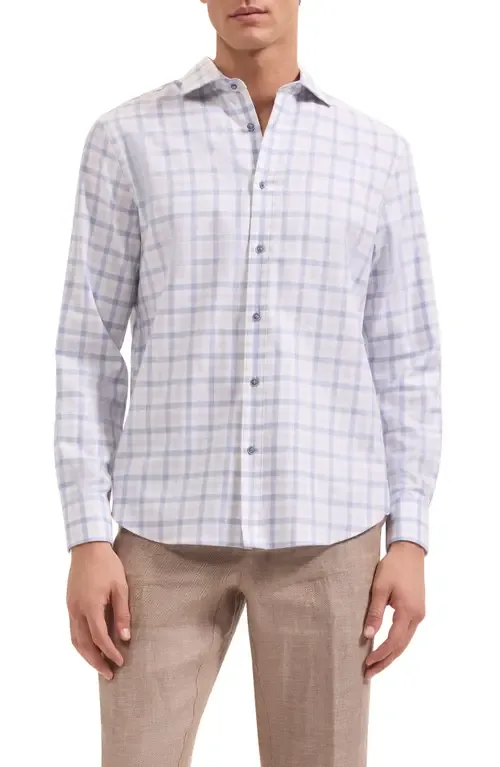 Axel Shaped Fit Plaid Button-Up Shirt by Bugatchi
