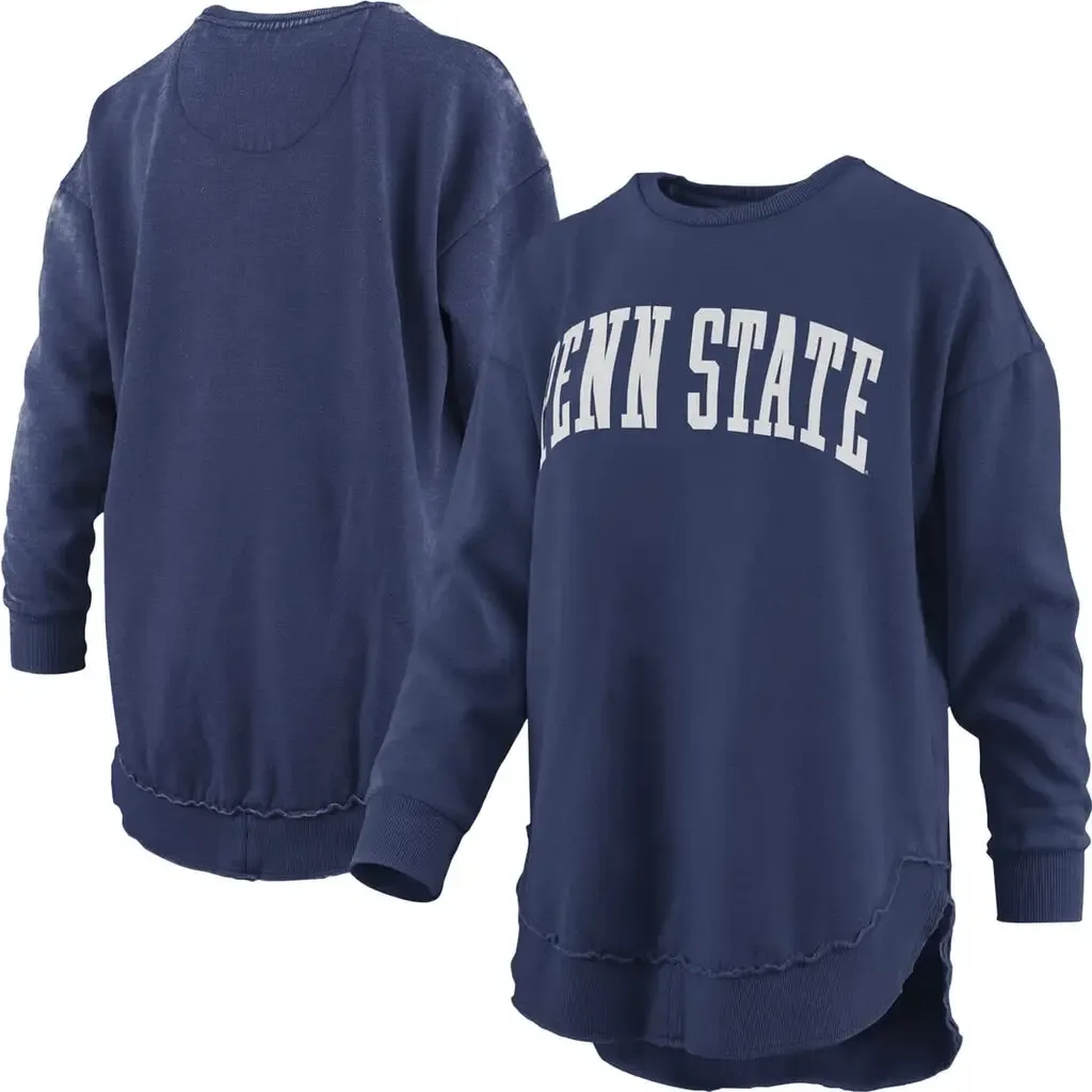 Penn State Nittany Lions Melange Poncho Vintage Fleece Long Sleeve Pullover Sweatshirt